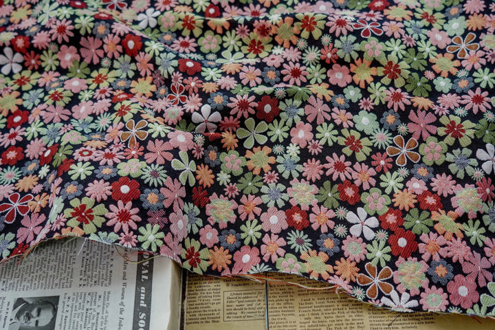 Melissimo Vintage Small Floral Yarn Dyed Jacquard Fabric