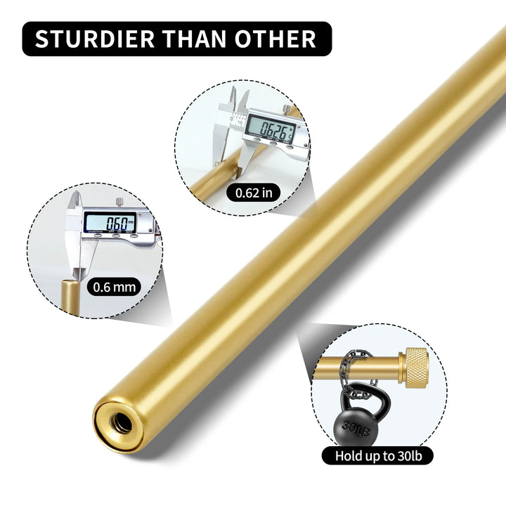 Flux 5/8" Diameter Adjustable Single Drapery Curtain Rod Set