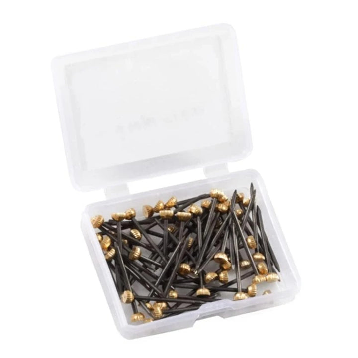 Pack of 50 Versatile Round Black Gold Small Head Nails