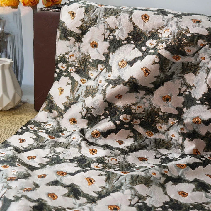 Mito Ink Style Flower Yarn Dyed Jacquard