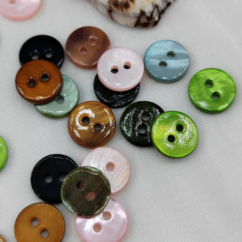 Koers 10MM Colorful Resin Shell Button - 10 PC
