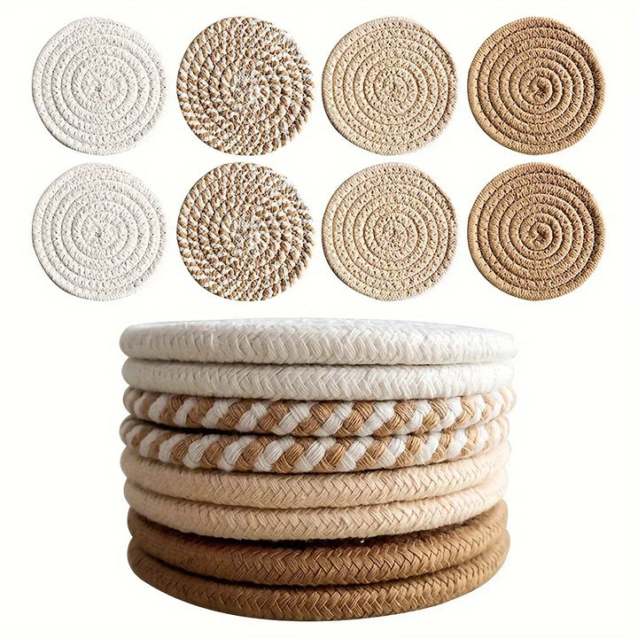 4pcs Rattan Drink Coasters