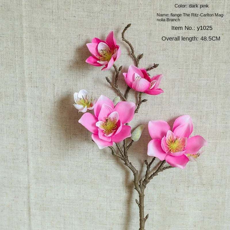 Dew 5 Head Francica Magnolia Artificial Flower