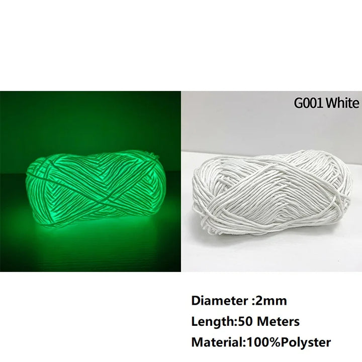 2mm 4mm Luminous Yarn Glow in the Dark Yarn