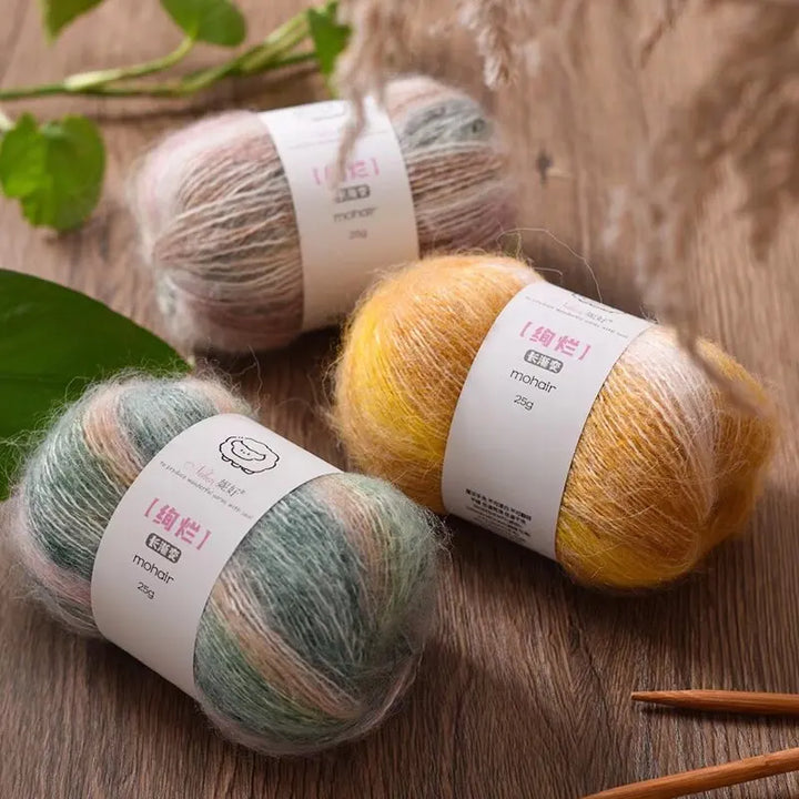 50g Gradient Blended Mohair  Yarn