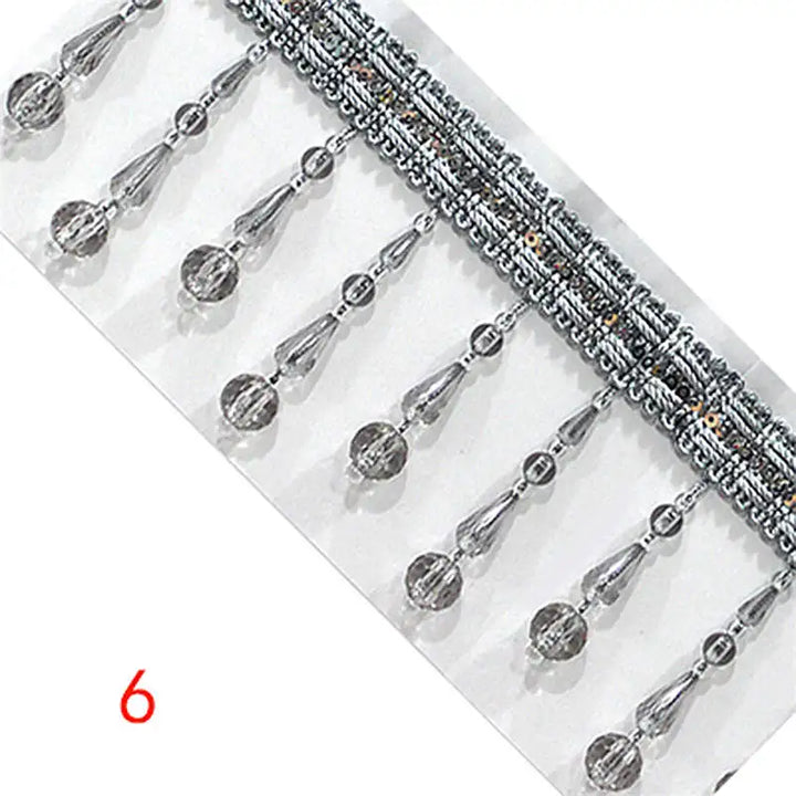 2 YD /  Montrelis Crystal Beads Lace Trim