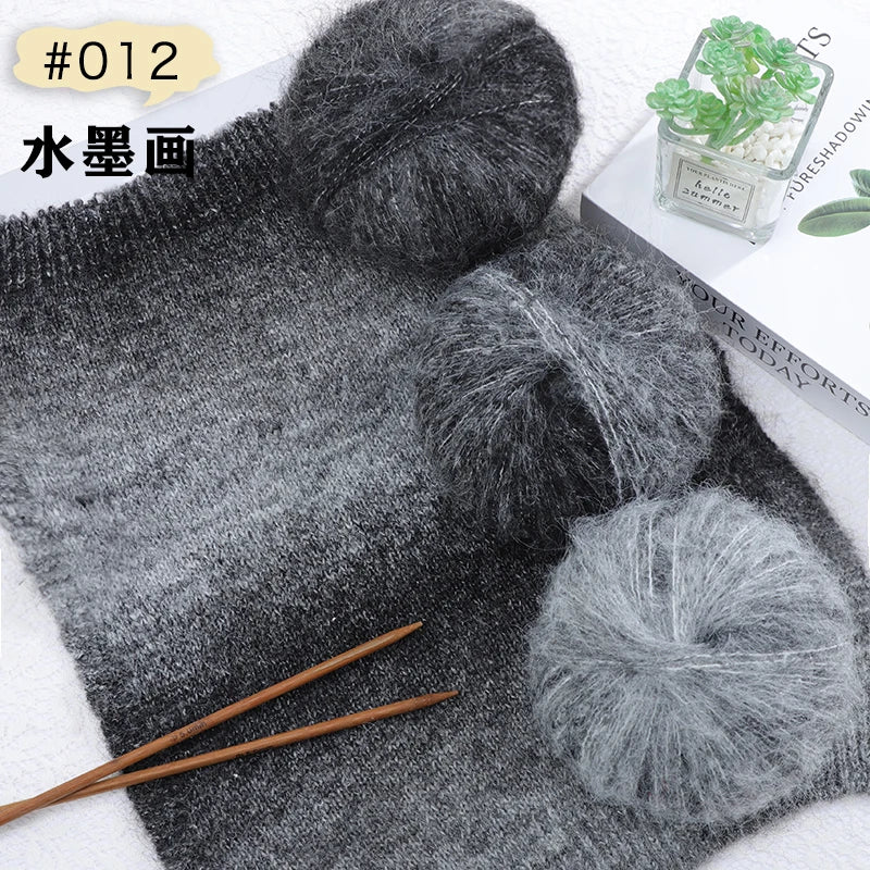 250g/set Colorful Mohair Yarn for Hand Knitting