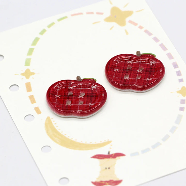 Totson 25mm Cute Fruit Shape Plastic Button - 10 PC