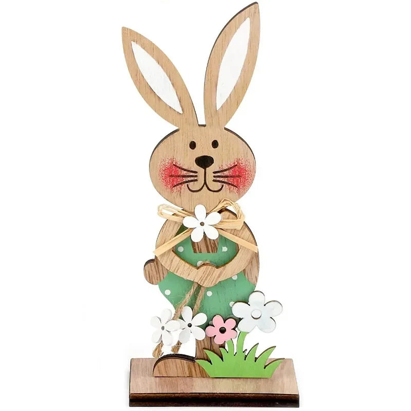 Wooden Easter Standing Rabbit Home Decor