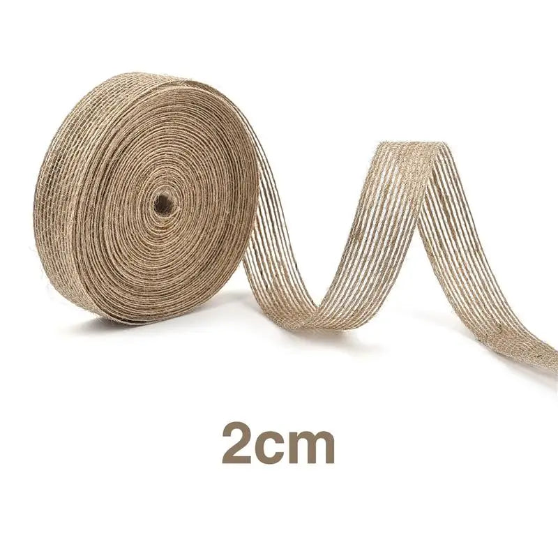 10 Meter / Hessian Burlap Ribbon Roll