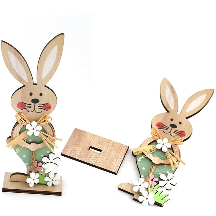 Wooden Easter Standing Rabbit Home Decor