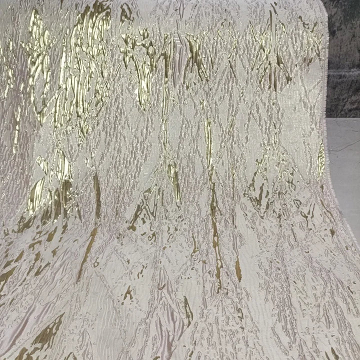 Monique Soft Sheen 3D Abstract Satin Jacquard Fabric