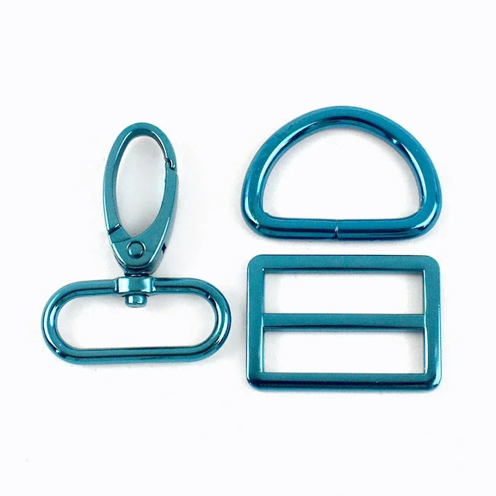 2 SET / 20-38mm Metal Buckles D Ring Lobster Buckle Set