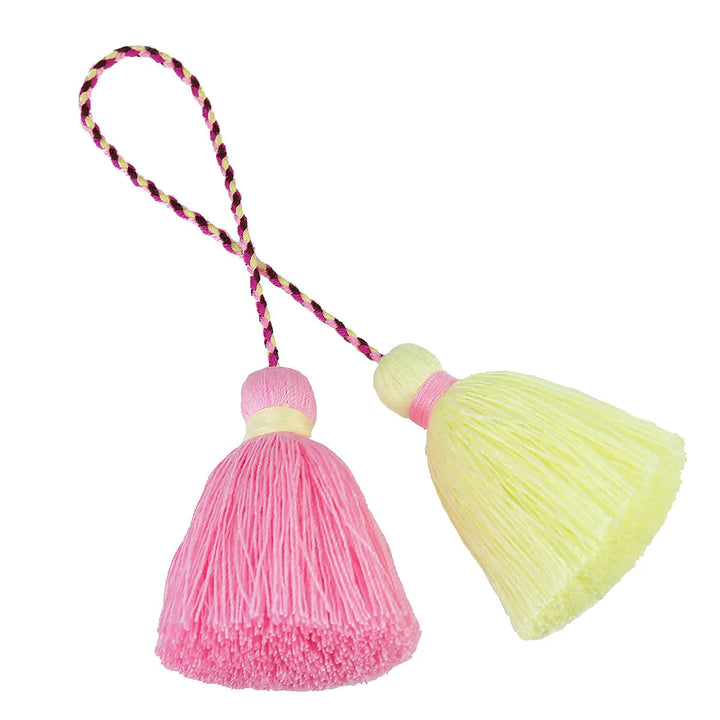 2 PC Vireau Double Tassel Cotton Thread Cord Tassels
