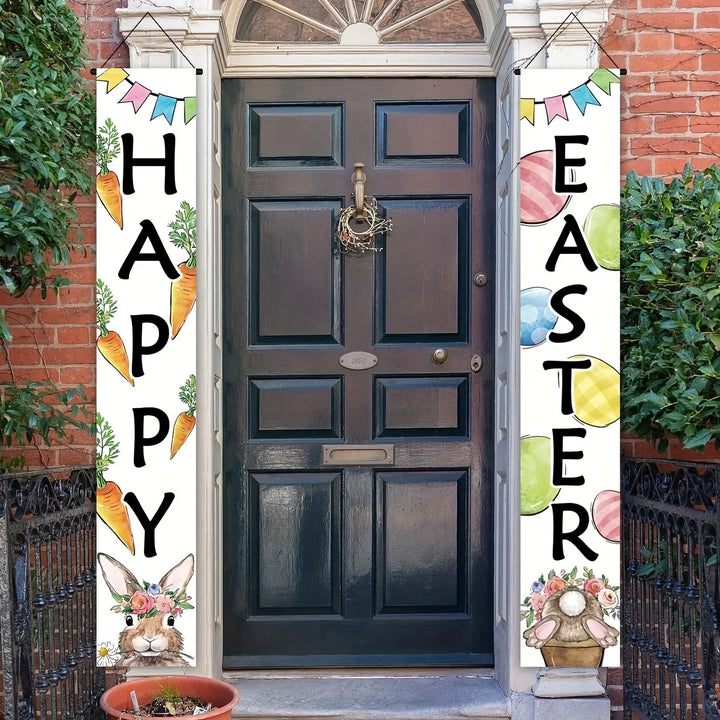 Happy Easter Bunny Friends Door Banner / 2PC