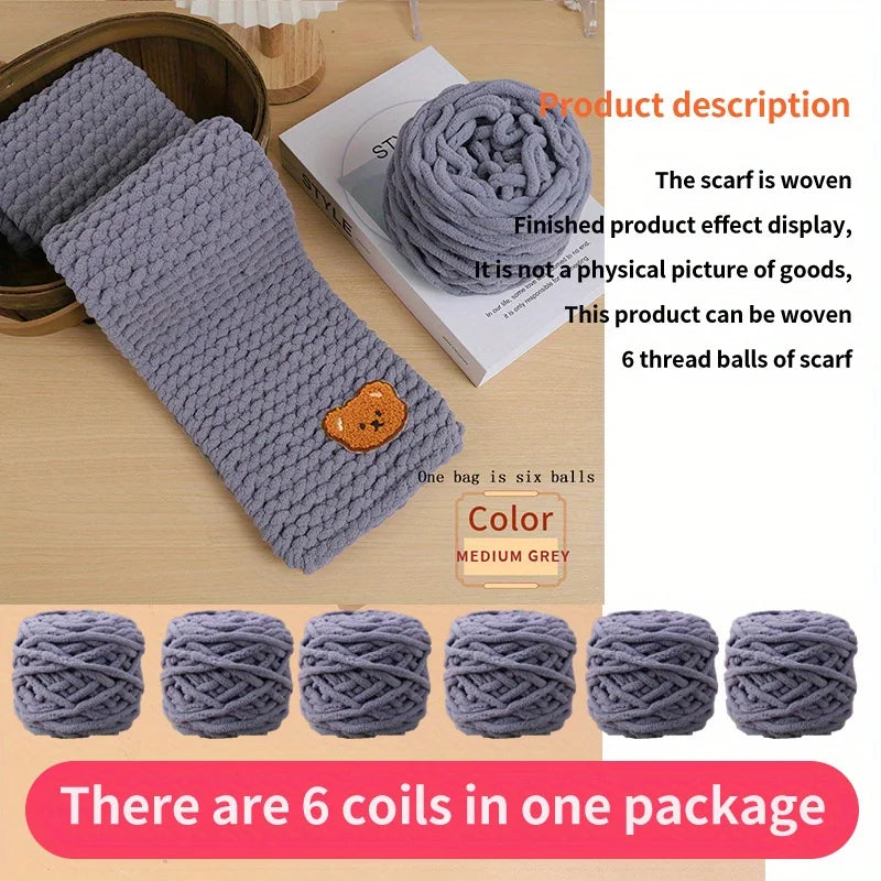 6 PC / Thread Thick Yarn Ball Set