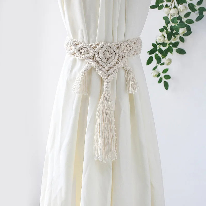 Moriel Bohemian Style Hand-woven Curtain Tie