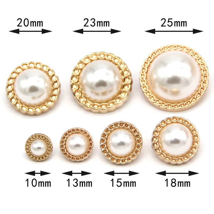 Veior 10pcs Retro Women Blazer Gold Metal Button - 10 PC