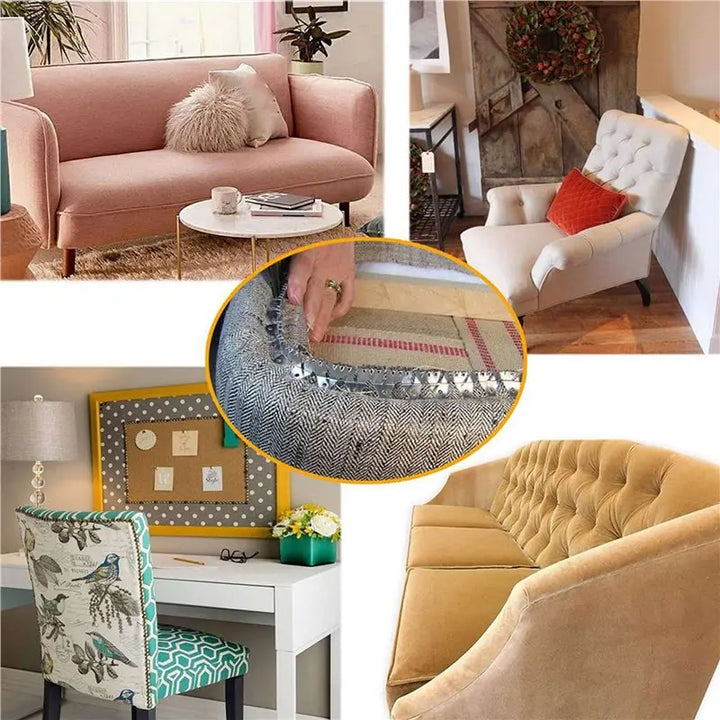 2pc Tack Strip Three Tooth Upholstery Curve Ease Grips