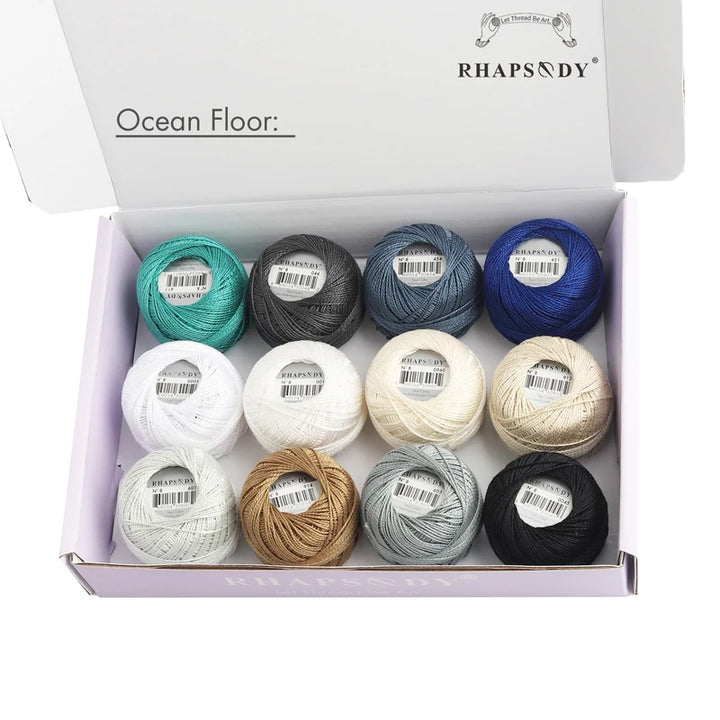 12 Roll / 100% Egyptian Cotton Crochet Thread Set