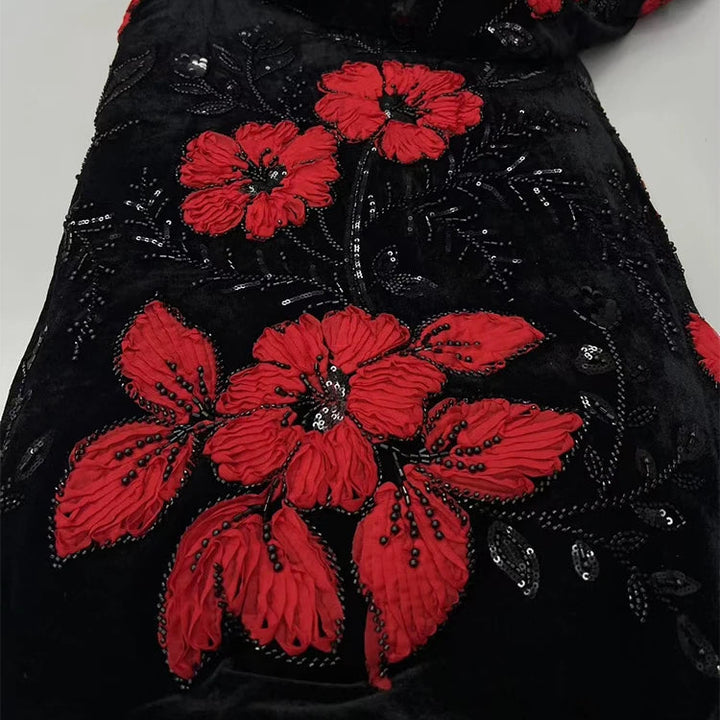 5 YARDS / 7 COLORS / Bellamira Beaded Embroidery Bridal Mesh Lace Fabric