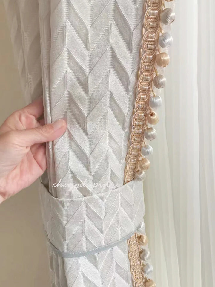 Palisade Geometric Jacquard Custom Made Curtain Drapery