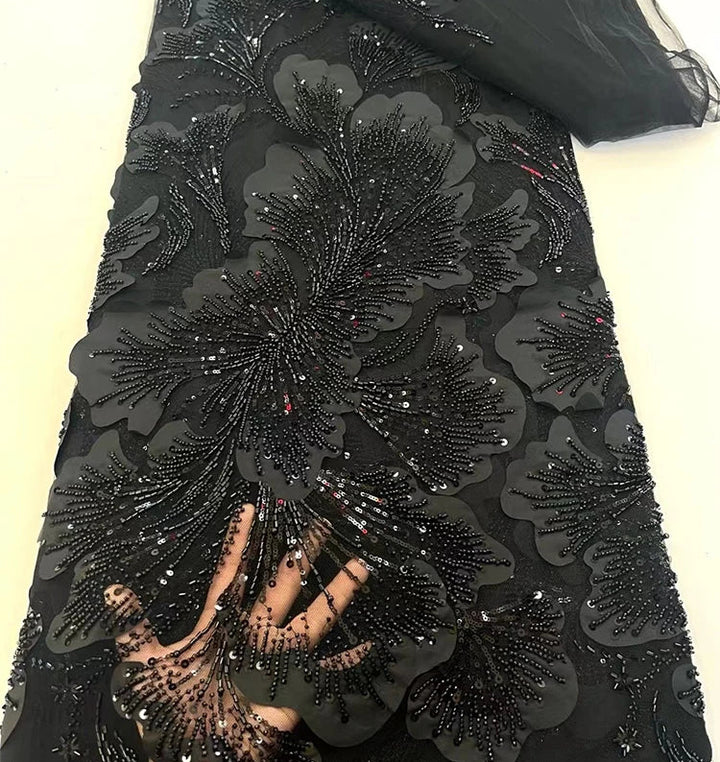 5 YARDS / 10 COLORS / Seraphine Beaded Embroidery Bridal Mesh Lace Fabric