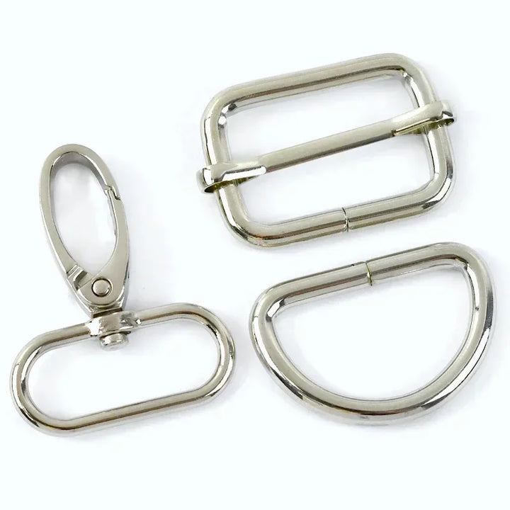 2 SET / 16-38mm Metal Buckles D Ring DIY Accessories Lobster Buckle Set