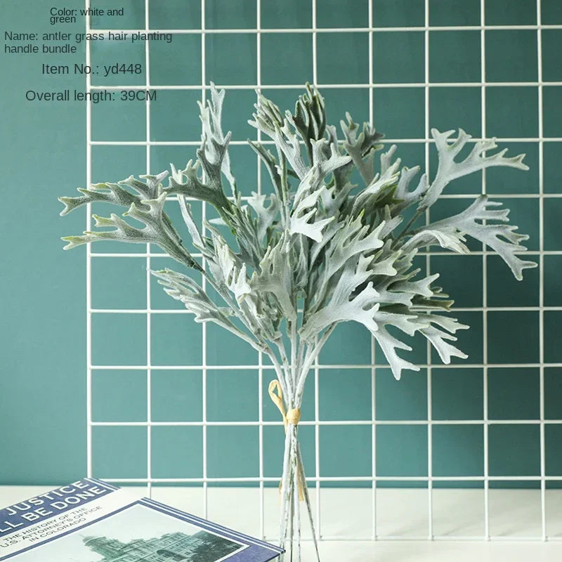 6pcs Velluto Staghorn Plant Artificial Flower