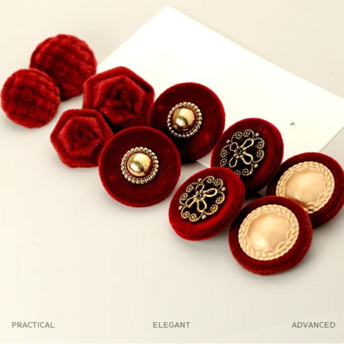 6 PC / Bryce Leather Buttons