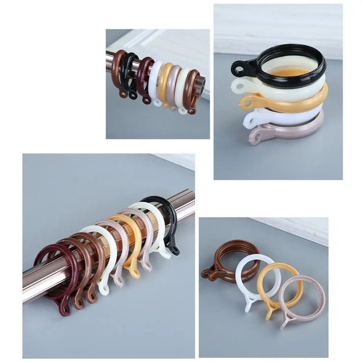 20 PC / Large PVC Drapery Curtain Rings