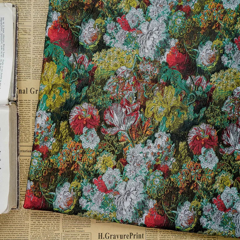 Lomeni Oil Panted Style Woven Jacquard Fabric