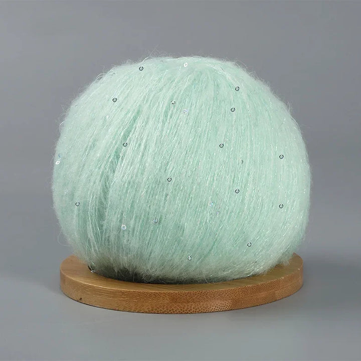 50g Lace  Mohair Yarn with Sequins