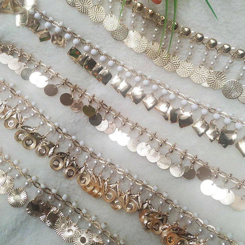 Ramses Metal Beaded Tassel Fringe Trim