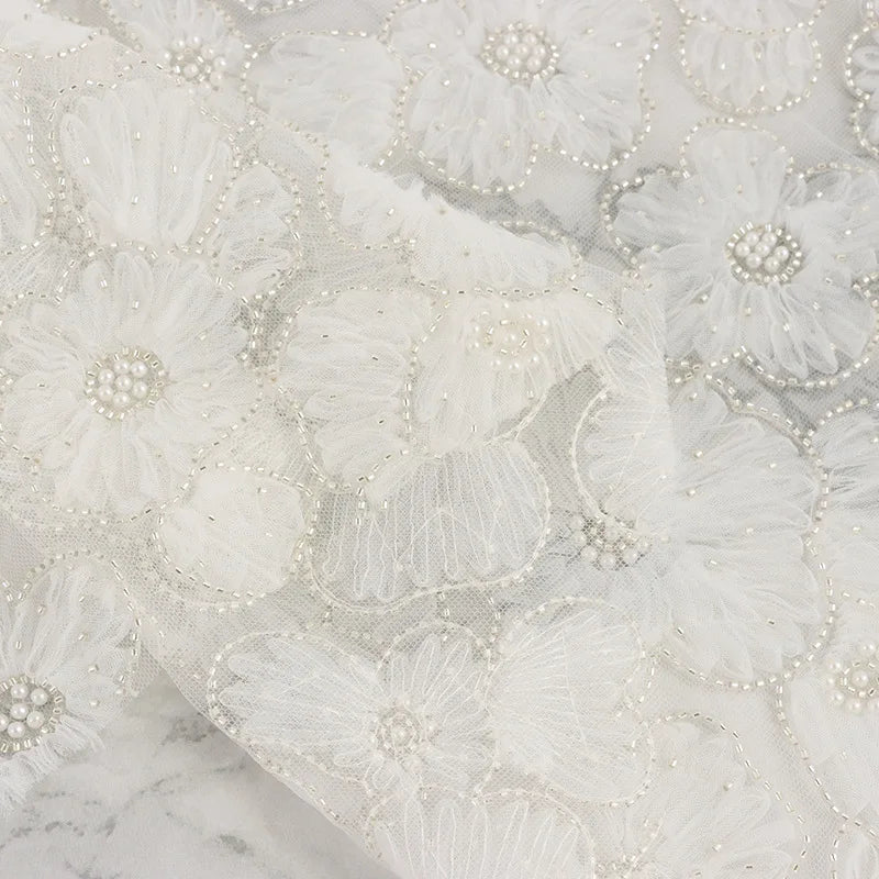 Aven Embroidered Tulle Lace Fabric