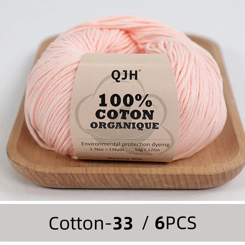 6 PC / 100% Cotton Summer Soft Yarn