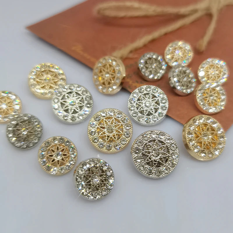 Animation Rhinestone Buttons 6 PC / Amy Rhinestone Buttons – Classic Modern Fabrics