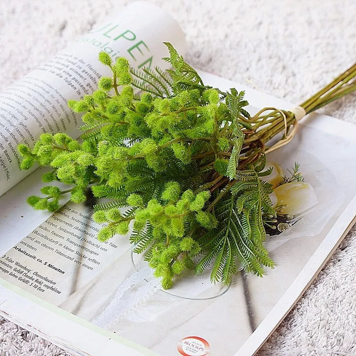 Floris 14 Inch Artificial Acacia Mimosa Faux Flower