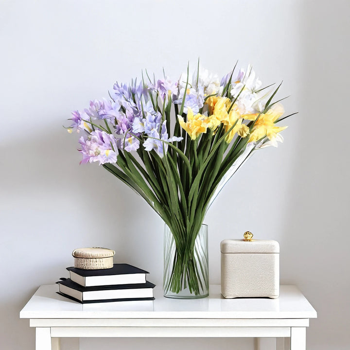 Clara 27 inch Faux Iris Flower