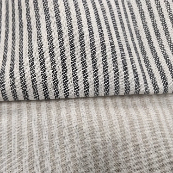 4 Colors/ Naif Stripes 100% Linen Fabric