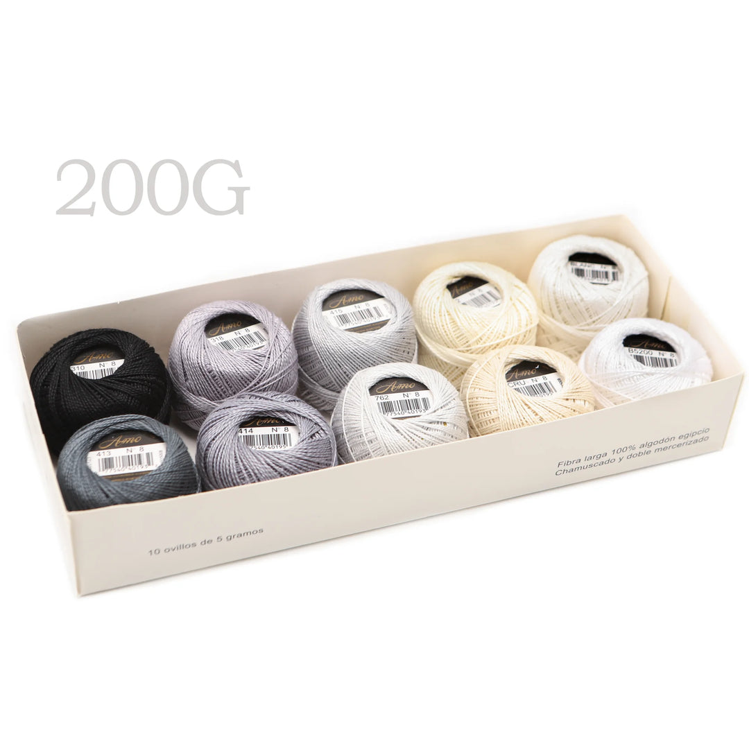 12 Roll / 100% Egyptian Cotton Crochet Thread Set