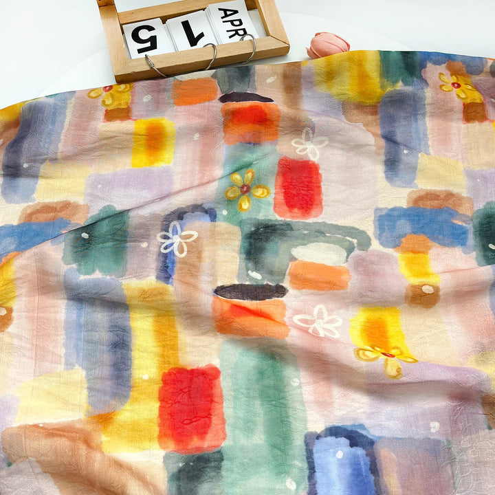 Claes Colorful Abstract Jacquard Fabric