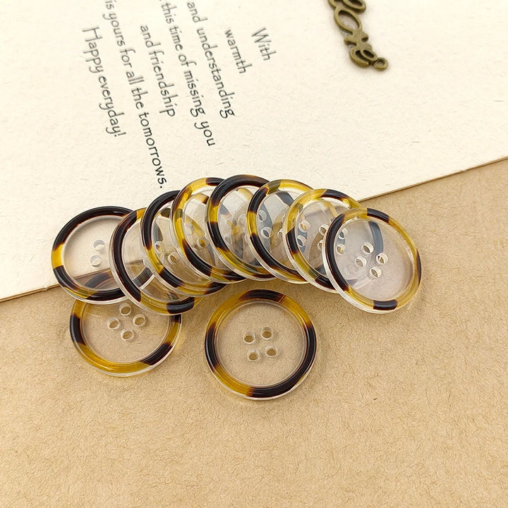 Heixo Leopard Resin Button - 20 PC