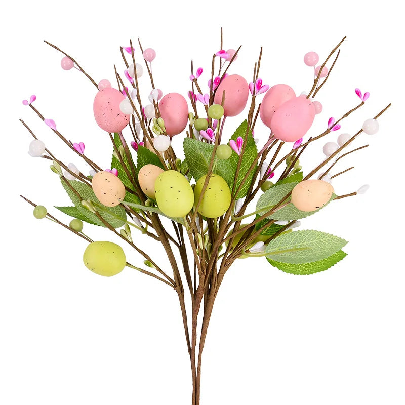 Artificial Easter Painted Eggs Flower Bouquet