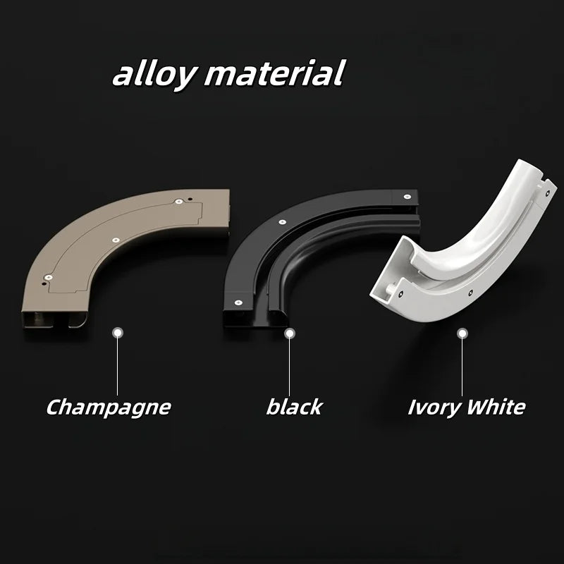 Axis Rv Curtain Rod Axis Ultra-Thin Silent L-Shaped Curtain Track | Custom Lengths | Black ...