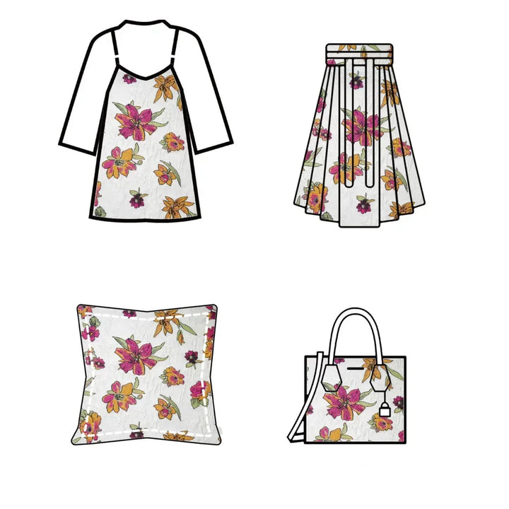 Suiri Embossed Floral Yarn Dyed Jacquard Fabric