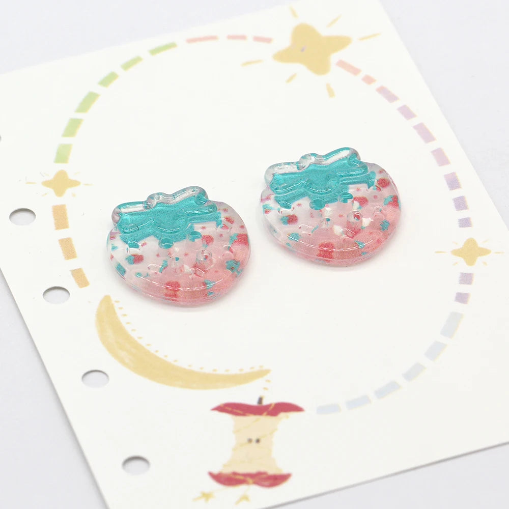 Strawberry 24mm Cute Plastic Button - 10 PC