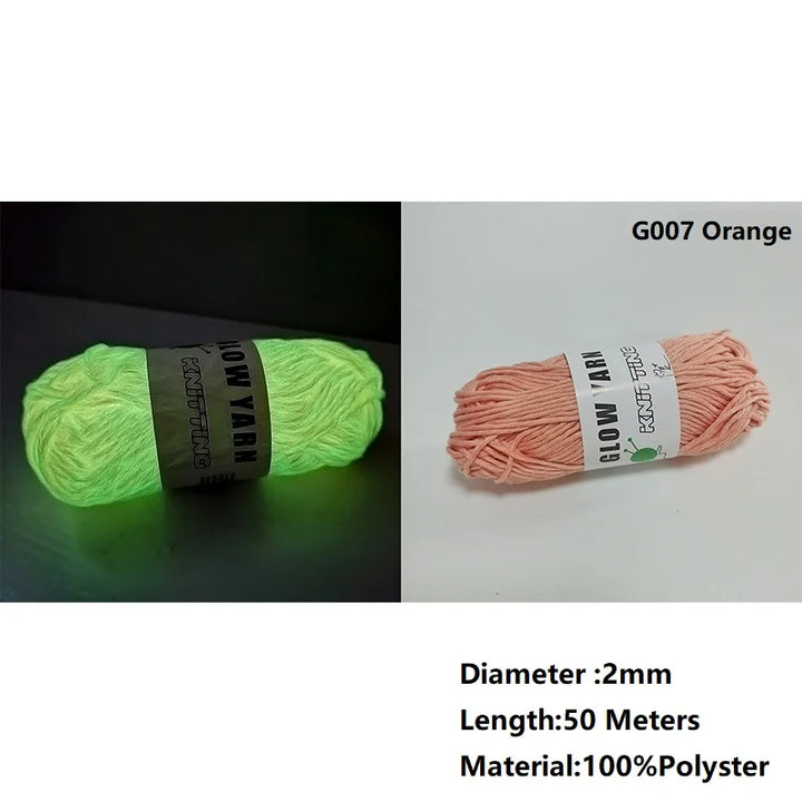 2mm 4mm Luminous Yarn Glow in the Dark Yarn