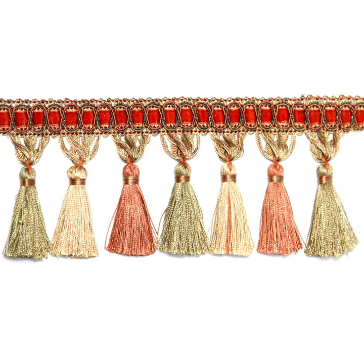 6 Yards / 9 Colors / Fort Beaded Ball Tassel Fringe Trim