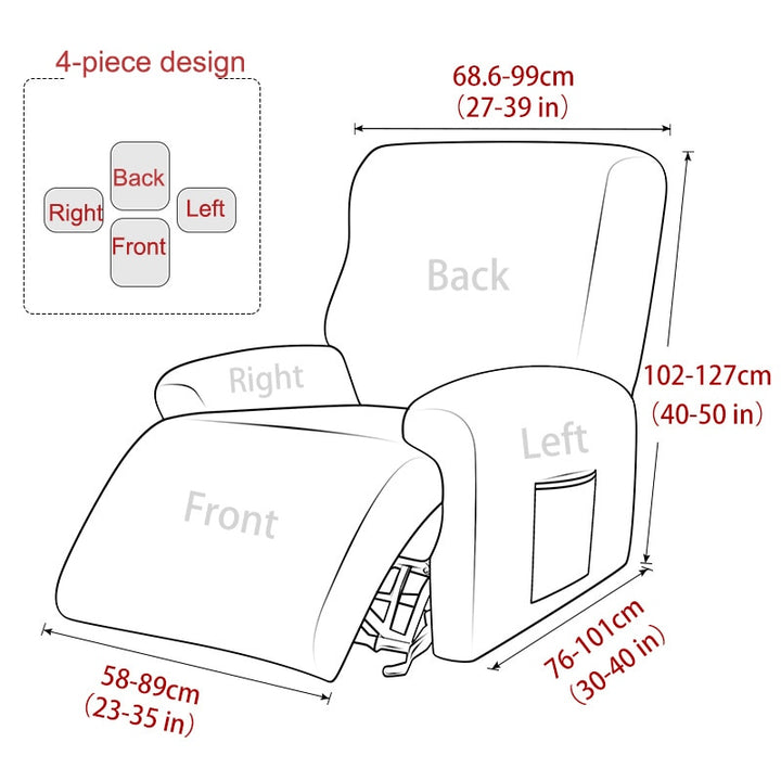 19 COLORS / Extremely Stretchy Armchair Recliner Cover Couch Protector Sofa Throw For Couches Sectional Slipcover